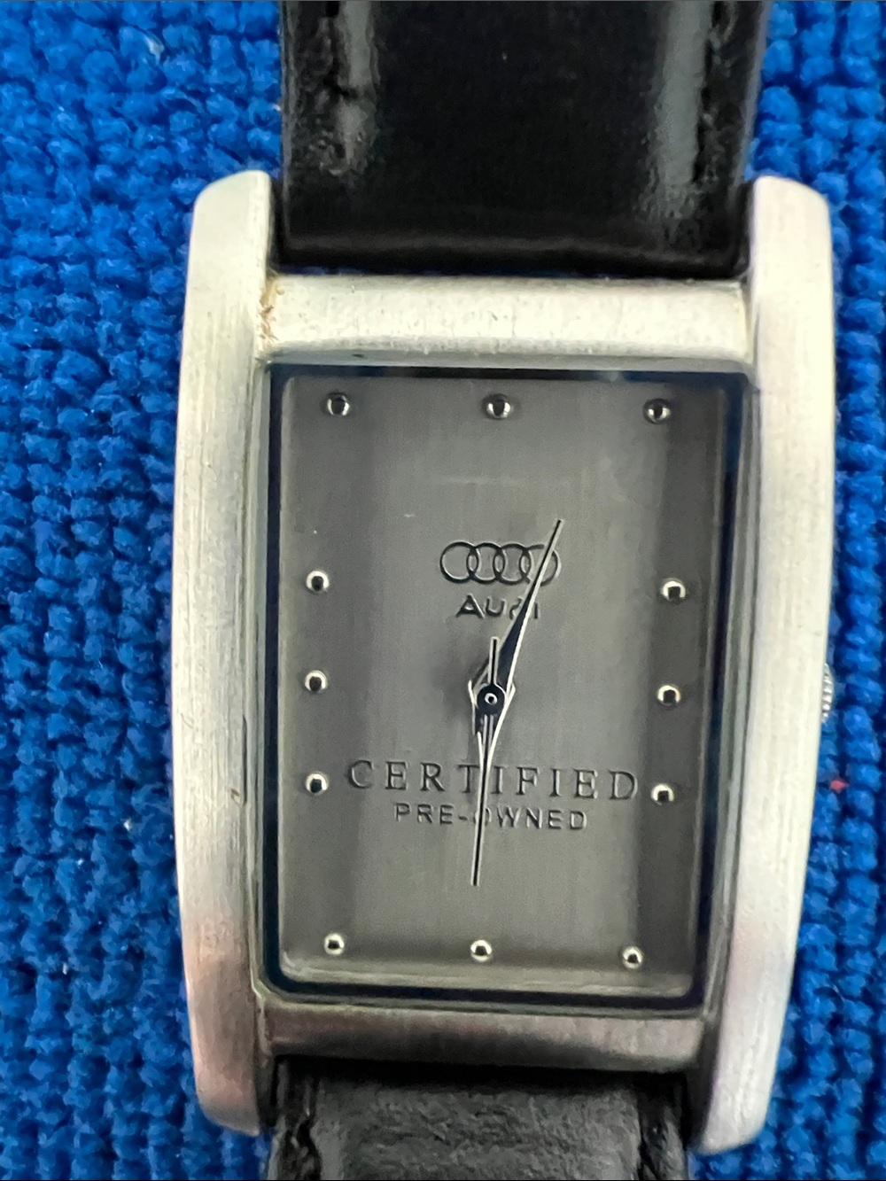 Certified Audi Pre-Owned Men's Black Dial Leather Strap Watch